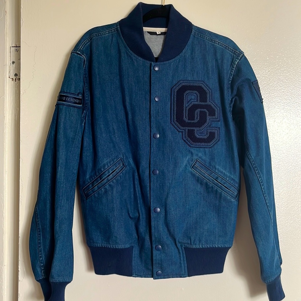 Opening Ceremony Denim Varsity Jacket
